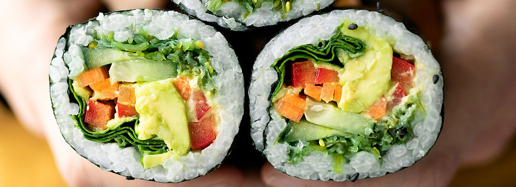 plant based sushi rolls